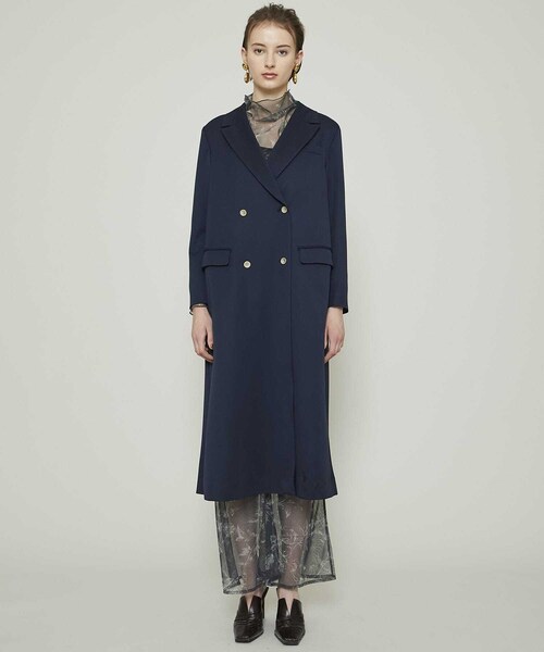 アメリ　ネイビー マニッシュブレザーコート Ameri（アメリ）の「MANNISH BLAZER COAT（チェスターコート