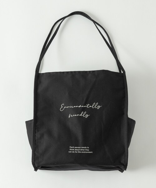 Rewde（ルゥデ）の「【A4対応】 コットンエアートートバッグ（1R18-BA1058）（トートバッグ・レディース・ブラウン/ブラック/グレー/ホワイト・F）」の3枚目の写真