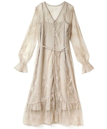 GRL | ぺチコート付花柄総レースワンピース(ワンピース)