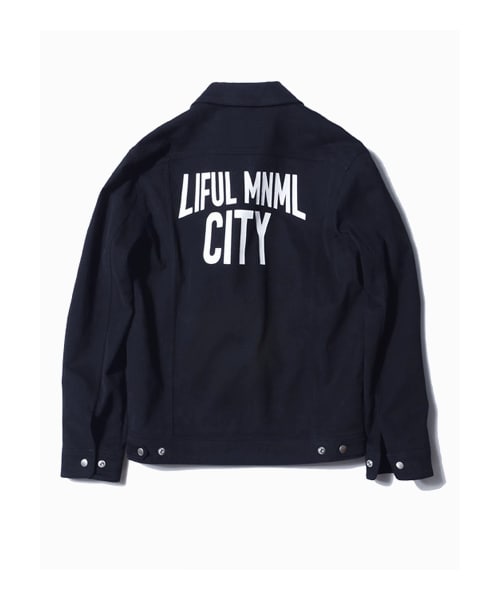 LIFUL MINIMAL GARMENTS.（ライフルミニマルガーメンツ）の「LIFUL MINIMAL CITY SNAP TRUCKER JACKET BLACK（ジャケット/アウター・メンズ・기타・S/M）」の2枚目の写真