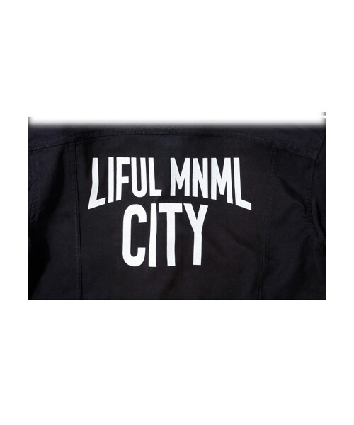 LIFUL MINIMAL GARMENTS.（ライフルミニマルガーメンツ）の「LIFUL MINIMAL CITY SNAP TRUCKER JACKET BLACK（ジャケット/アウター・メンズ・기타・S/M）」の4枚目の写真