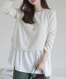 DHOLIC | レイヤードへムTシャツ(Tシャツ/カットソー)