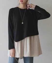 DHOLIC | レイヤードへムTシャツ(Tシャツ/カットソー)