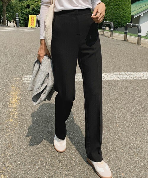 DHOLIC STYLE（ディーホリックスタイル）の「[kclub] ベーシックスラックス（スラックス・レディース・ブラウン/ブラック・S/M/L）」の2枚目の写真