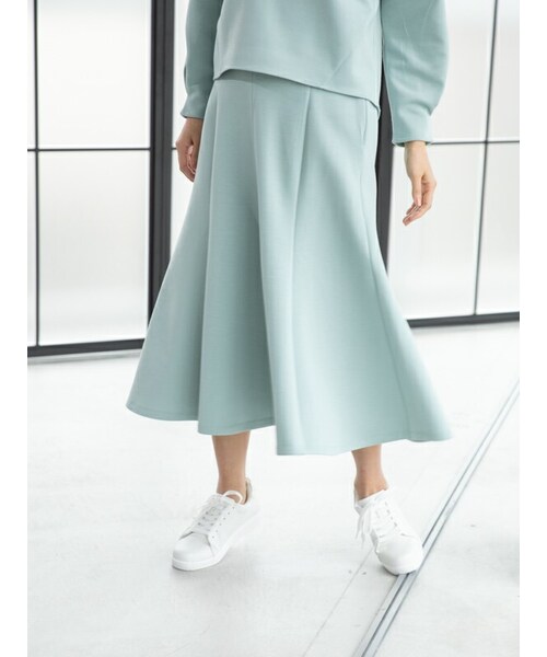 Rewde（ルゥデ）の「8枚ハギダンボールフレアースカート（1R10-01200）（スカート・レディース・ホワイト/グリーン/ベージュ・M）」の3枚目の写真