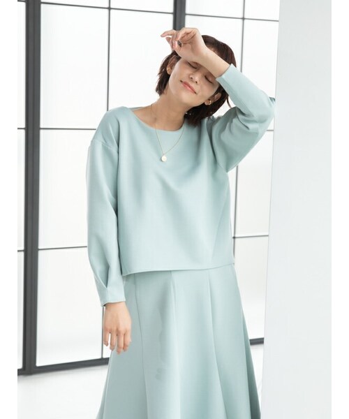 Rewde（ルゥデ）の「バックＺＩＰプルオーバー（1R15-01167）（Tシャツ/カットソー・レディース・ホワイト/ベージュ/グリーン・M）」の3枚目の写真