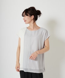 COLLAGE GALLARDAGALANTE | 【異なる素材が作り出す美】2WAYパッチワークプルオーバー3(Tシャツ/カットソー)