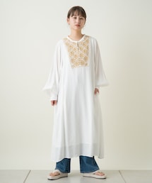 Kastane | 楊柳刺繍カフタンワンピース(ワンピース)