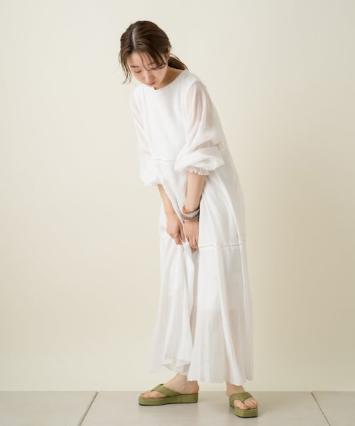 Kastane カスタネ カスタネ の 楊柳ティアードハシゴレースワンピース ワンピース Wear