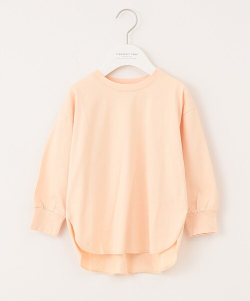 CIAOPANIC TYPY(チャオパニックティピー)の「【KIDS】<21SS>テールヘムライン ビッグTee(Tシャツ/カットソー・キッズ・サンドベージュ/チャコールグレー/トープ・S/XL/XXL/M/L)」の3枚目の写真