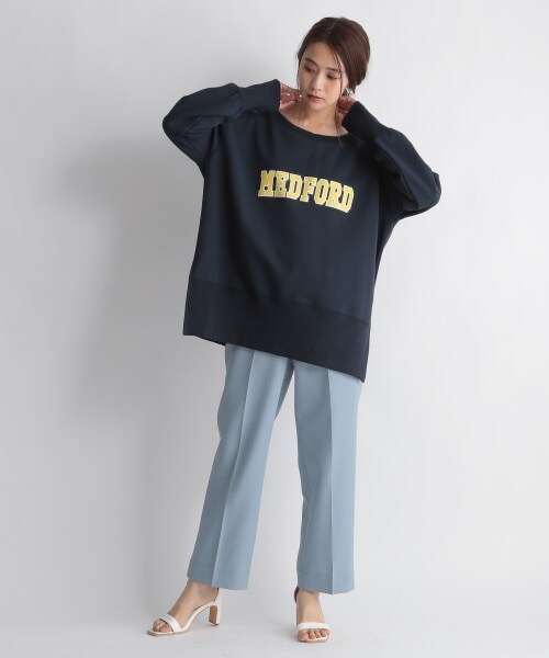 Andemiu(アンデミュウ)の「デザインロゴスウェット(トップス・ホワイト/ネイビー)」の12枚目の写真