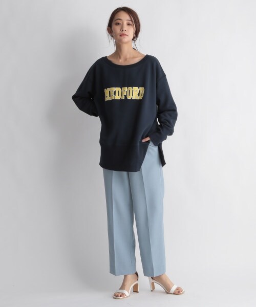 Andemiu(アンデミュウ)の「デザインロゴスウェット(トップス・ホワイト/ネイビー)」の11枚目の写真