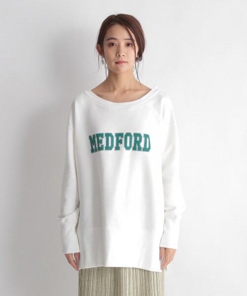 Andemiu(アンデミュウ)の「デザインロゴスウェット(トップス・ホワイト/ネイビー)」の19枚目の写真