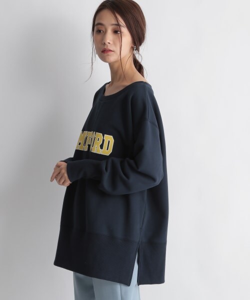 Andemiu(アンデミュウ)の「デザインロゴスウェット(トップス・ホワイト/ネイビー)」の10枚目の写真