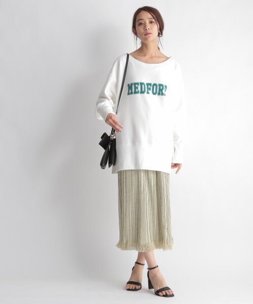 Andemiu(アンデミュウ)の「デザインロゴスウェット(トップス・ホワイト/ネイビー)」の16枚目の写真