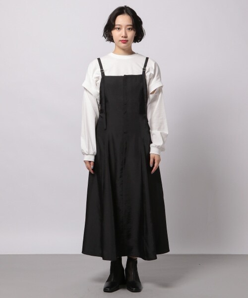PAGEBOY（ページボーイ）の「グロッシーツイルキャミワンピース（ワンピース/ドレス・ブラック/グレージュ）」の10枚目の写真