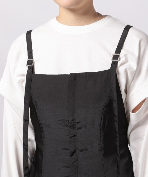 PAGEBOY（ページボーイ）の「グロッシーツイルキャミワンピース（ワンピース/ドレス・ブラック/グレージュ）」の13枚目の写真