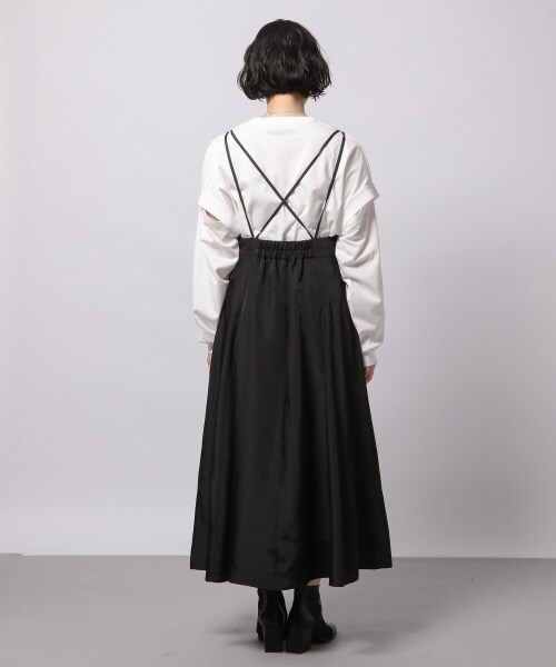 PAGEBOY（ページボーイ）の「グロッシーツイルキャミワンピース（ワンピース/ドレス・ブラック/グレージュ）」の12枚目の写真