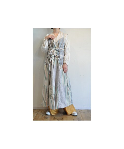 RehersalL(リハーズオール)の「ブルガリアパジャマパッチカシュクールドレス(ワンピース・レディース・ホワイト・one)」の1枚目の写真