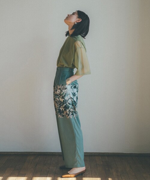 【Hanna】CLANE パネルフラワー　※パンツのみ CLANE（クラネ）の「パネルフラワーパンツ 10110-7082（）」 - WEAR