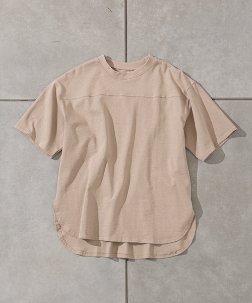 prose verse(プロズヴェール)の「《WEB限定》USコットンラウンドヘムフットボールTシャツ(Tシャツ/カットソー・レディース・オフホワイト/グレージュ/パープル/ブラウン/ブラック・FREE)」の5枚目の写真