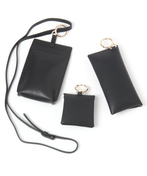 Andemiu（アンデミュウ）の「マルチポーチ3set（バッグ・ブラック/キャメル/パープル）」の9枚目の写真