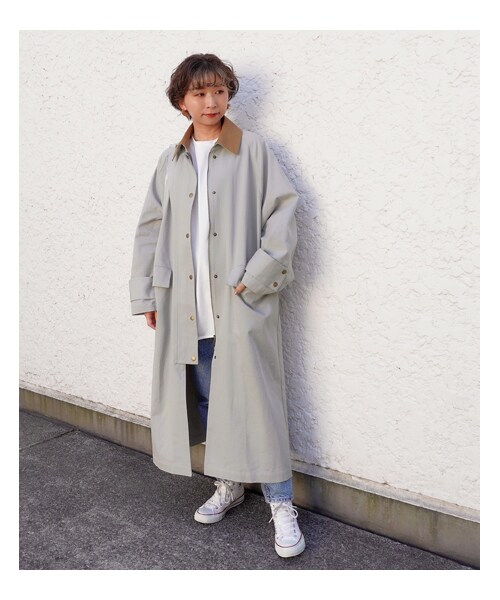 Factor=（ファクターイコール）の「レディースファッション通販 ANAPNET（ジャケット/アウター・レディース・カーキ/ミント/ライトベージュ・one size）」の4枚目の写真