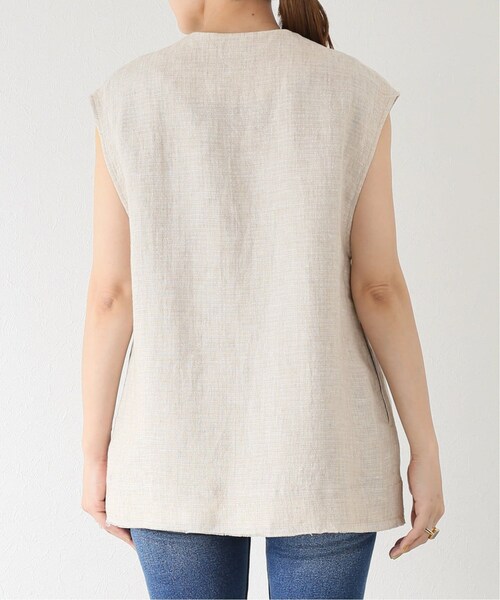 JOURNAL STANDARD relume（ジャーナルスタンダード　レリューム）の「《予約》リネンベスト◆（ジャケット/アウター・ベージュ/(027)/フリー/在庫あり）」の10枚目の写真
