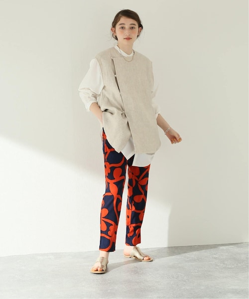 JOURNAL STANDARD relume（ジャーナルスタンダード　レリューム）の「《予約》リネンベスト◆（ジャケット/アウター・ベージュ/(027)/フリー/在庫あり）」の4枚目の写真