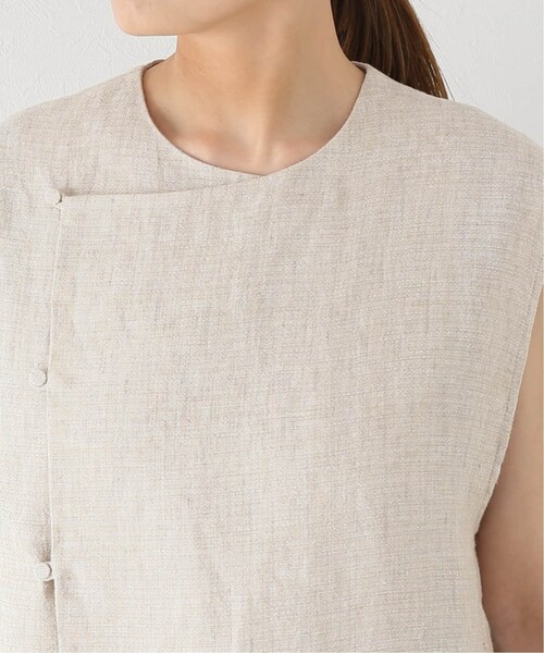 JOURNAL STANDARD relume（ジャーナルスタンダード　レリューム）の「《予約》リネンベスト◆（ジャケット/アウター・ベージュ/(027)/フリー/在庫あり）」の11枚目の写真