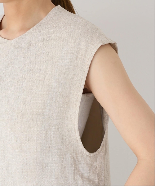 JOURNAL STANDARD relume（ジャーナルスタンダード　レリューム）の「《予約》リネンベスト◆（ジャケット/アウター・ベージュ/(027)/フリー/在庫あり）」の13枚目の写真