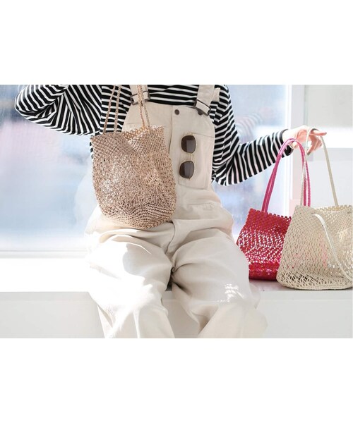 JOURNAL STANDARD relume（ジャーナルスタンダード　レリューム）の「《予約》マクラメバッグ◆（バッグ・ブラック/(001)/フリー/在庫あり）」の6枚目の写真