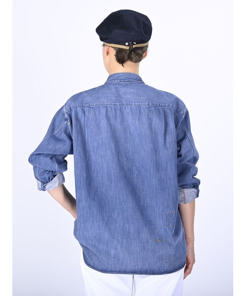 45r モンプチデニムの908オーシャンスタンドシャツ 45R（フォーティファイブアール）の「モンプチデニムの908オーシャン