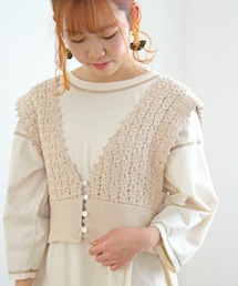 Crisp | クロシェニットビスチェ[c1k2882](その他トップス)