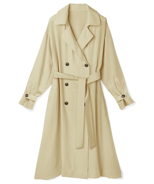 GRL（グレイル）の「エアリートレンチコート（トレンチコート・レディース・ラベンダー/ブルー/イエロー/グリーン・S）」の4枚目の写真