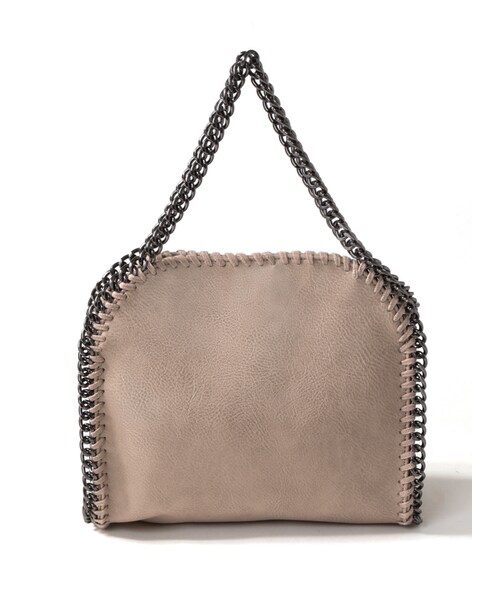 GRL（グレイル）の「2Wayチェーンフラップバッグ（ショルダーバッグ・レディース・ブラック/ベージュ・F）」の2枚目の写真