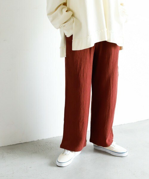 Auntie Rosa Holiday（アンティローザホリデー）の「ガーゼルーズパンツ（その他パンツ・レディース・ホワイト/ブラック/レッド/ブラウン/グリーン/ブルー/パープル/イエロー/オレンジ・FREE）」の8枚目の写真