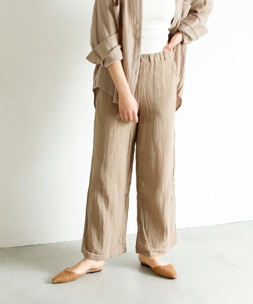 Auntie Rosa Holiday（アンティローザホリデー）の「ガーゼルーズパンツ（その他パンツ・レディース・ホワイト/ブラック/レッド/ブラウン/グリーン/ブルー/パープル/イエロー/オレンジ・FREE）」の3枚目の写真