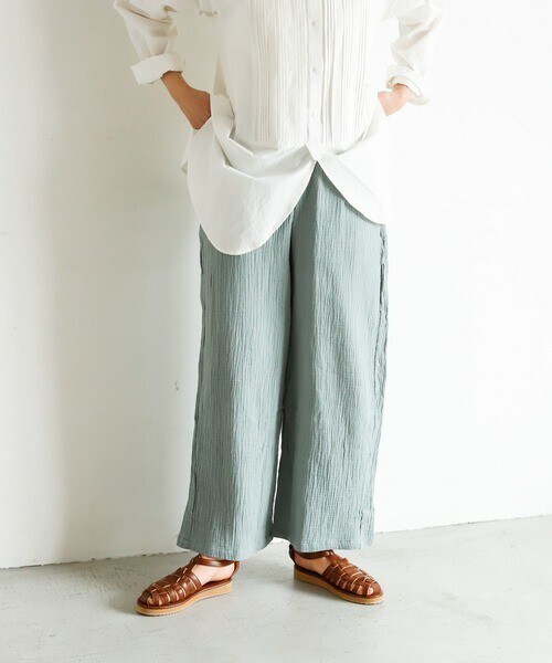 Auntie Rosa Holiday（アンティローザホリデー）の「ガーゼルーズパンツ（その他パンツ・レディース・ホワイト/ブラック/レッド/ブラウン/グリーン/ブルー/パープル/イエロー/オレンジ・FREE）」の4枚目の写真