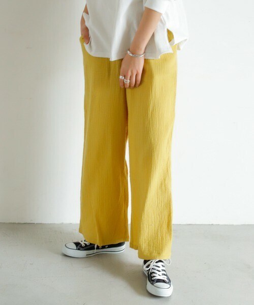 Auntie Rosa Holiday（アンティローザホリデー）の「ガーゼルーズパンツ（その他パンツ・レディース・ホワイト/ブラック/レッド/ブラウン/グリーン/ブルー/パープル/イエロー/オレンジ・FREE）」の7枚目の写真