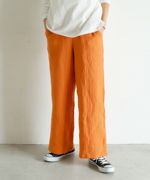 Auntie Rosa Holiday（アンティローザホリデー）の「ガーゼルーズパンツ（その他パンツ・レディース・ホワイト/ブラック/レッド/ブラウン/グリーン/ブルー/パープル/イエロー/オレンジ・FREE）」の9枚目の写真