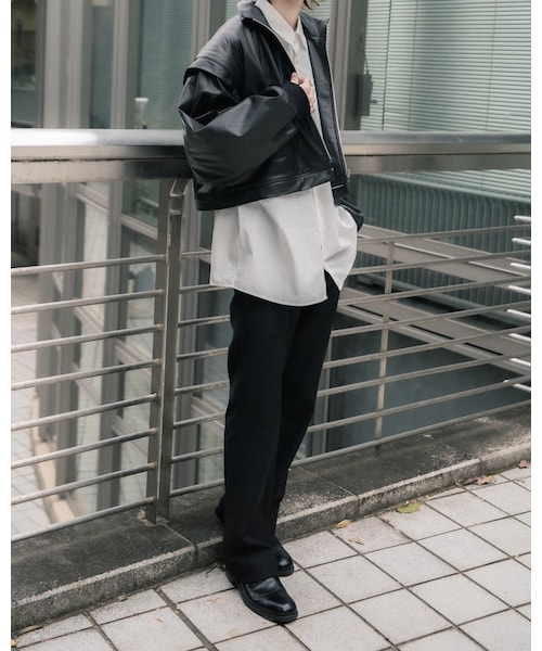 YohKi（ヨウキ）の「"Henkei" fake leather blouson（BLACK）（ブルゾン・レディース・BLACK・2/3）」の6枚目の写真