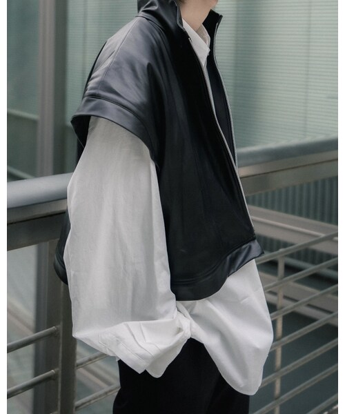 YohKi（ヨウキ）の「"Henkei" fake leather blouson（BLACK）（ブルゾン・レディース・BLACK・2/3）」の7枚目の写真