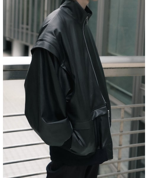 YohKi（ヨウキ）の「"Henkei" fake leather blouson（BLACK）（ブルゾン・レディース・BLACK・2/3）」の8枚目の写真
