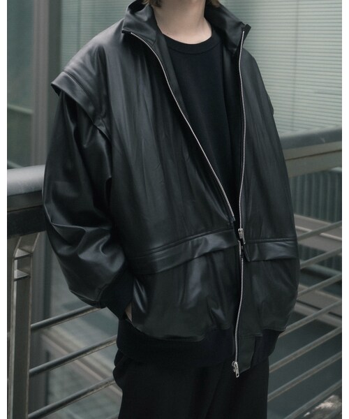 YohKi（ヨウキ）の「"Henkei" fake leather blouson（BLACK）（ブルゾン・レディース・BLACK・2/3）」の9枚目の写真