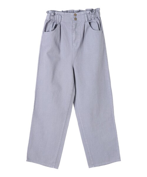 earth music&ecology（アースミュージックアンドエコロジー）の「ハイウエストデニムパンツ（パンツ・アイボリー/ピンク/ラベンダー・S/M）」の8枚目の写真