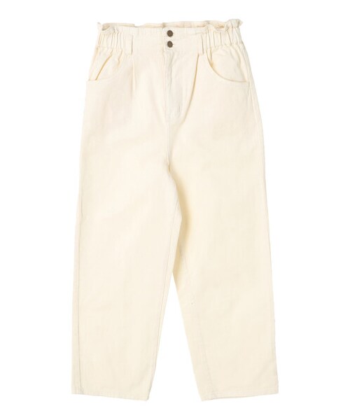 earth music&ecology（アースミュージックアンドエコロジー）の「ハイウエストデニムパンツ（パンツ・アイボリー/ピンク/ラベンダー・S/M）」の9枚目の写真