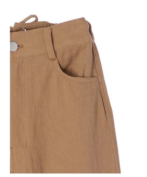 earth music&ecology(アースミュージックアンドエコロジー)の「SLP-バックレースアップパンツ(パンツ・アイボリー/ベージュ/カーキ・F)」の4枚目の写真