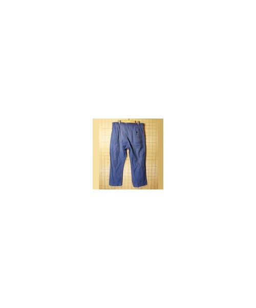 --(--)の「50s 60s フランス製 LE BEAU-FORT コットン ワーク ペインター タック パンツ W36相当 ネイビー ブルー ヨーロッパ古着 EURO(カーゴパンツ・メンズ・ブルー・L)」の5枚目の写真