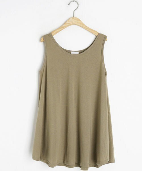 DHOLIC（ディーホリック）の「フレアスリーブレス（タンクトップ・レディース・ホワイト/ベージュ/ブラック/グレー・FREE）」の4枚目の写真